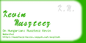 kevin musztecz business card